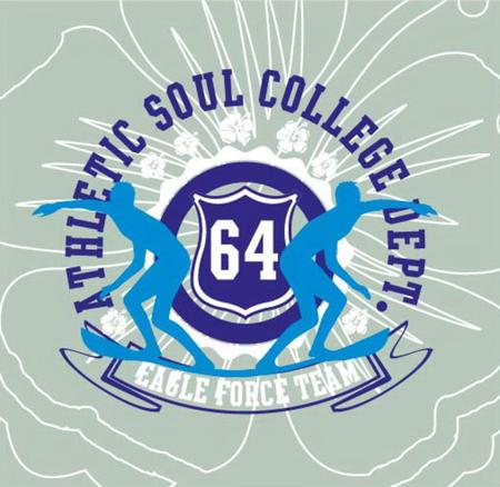 pacific surfer chamipon club vector graphic designのイラスト素材