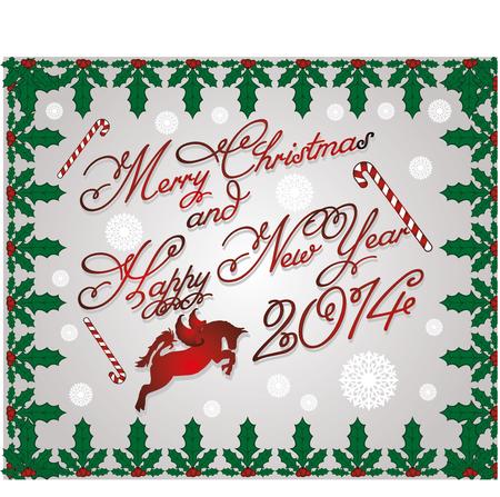 Horse and Happy new year vector artのイラスト素材