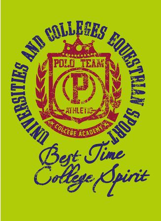 college polo player vector artのイラスト素材