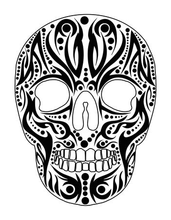 tattoo tribal skull vector artのイラスト素材