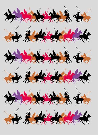 college polo player vector artのイラスト素材