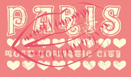 paris city slogan vector artのイラスト素材