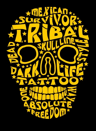 tattoo tribal skull vector artのイラスト素材