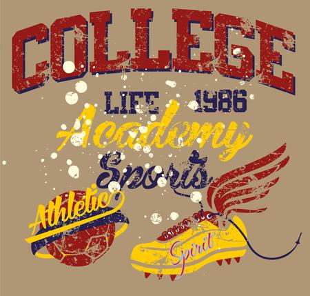 american college sports vector artのイラスト素材