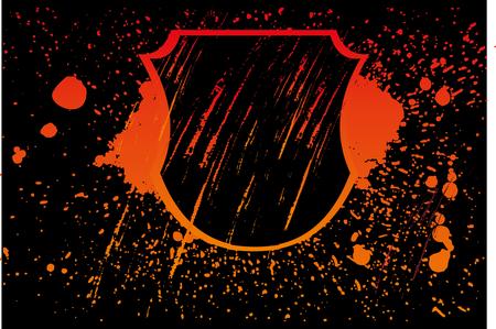 grunge splash badge vector artのイラスト素材