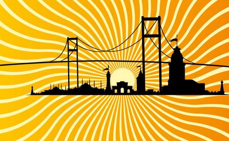 istanbul big city vector artのイラスト素材