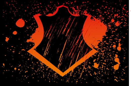 grunge splash badge vector artのイラスト素材