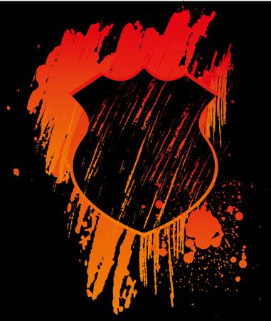 grunge splash badge vector artのイラスト素材