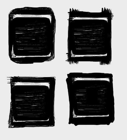  grunge circle brush strokes vector artのイラスト素材