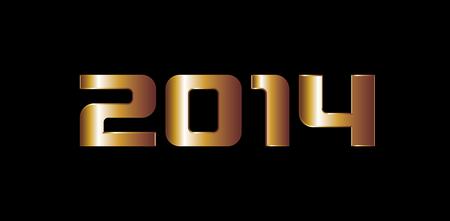 golden horse happy new year 2014 vector art