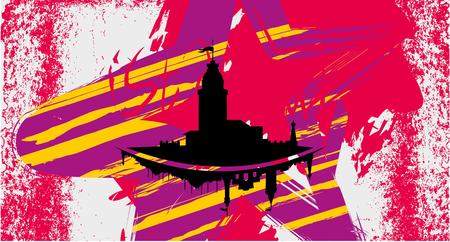 istanbul big city artのイラスト素材