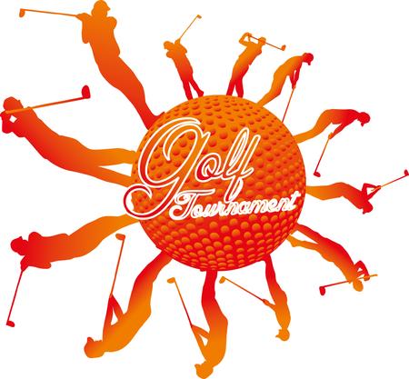 summer sports golf player vector artのイラスト素材