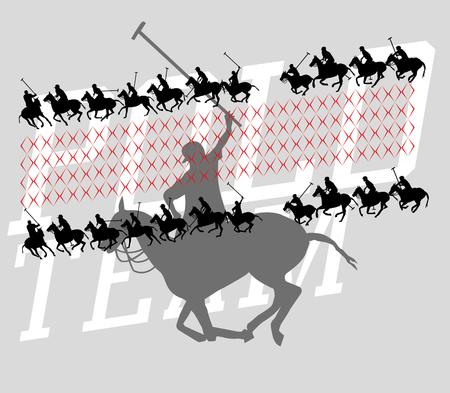 college polo player vector artのイラスト素材