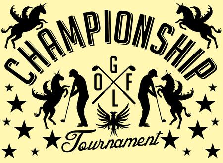 summer sports golf player vector artのイラスト素材