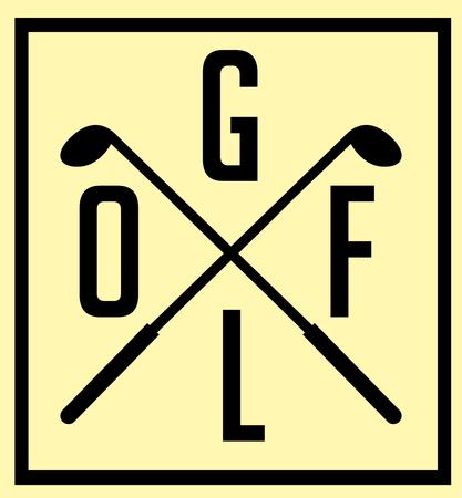 golf sports equipment vector artのイラスト素材