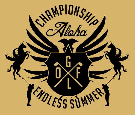 summer sports golf player vector artのイラスト素材