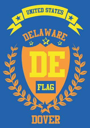delaware, united state of america artのイラスト素材