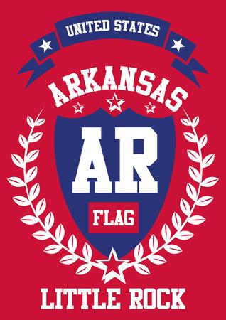 united state arkansas city artのイラスト素材