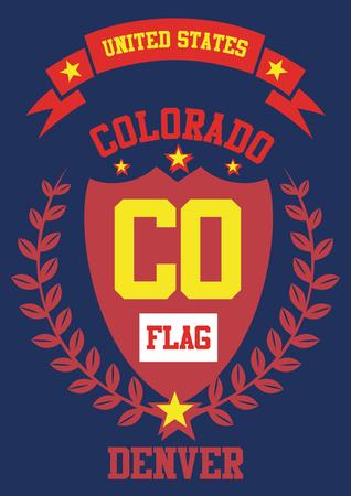 colorado, united state of america artのイラスト素材
