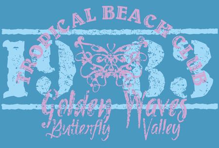 summer paradise long beach artのイラスト素材