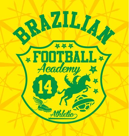 brazilian football badge artのイラスト素材