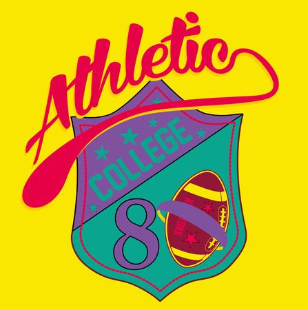 american college sports artのイラスト素材