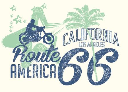 california retro vector artのイラスト素材