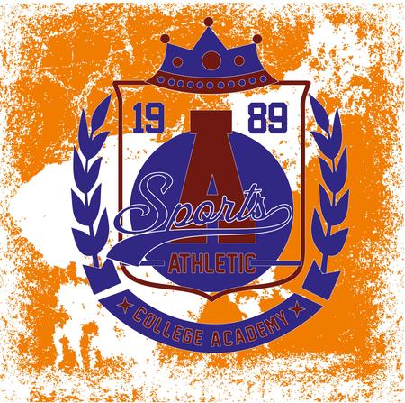 college badge vector artのイラスト素材