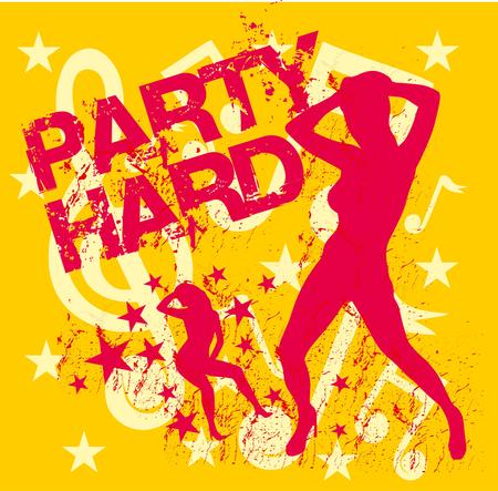 music party girls vector artのイラスト素材