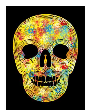 tribal skull vector artのイラスト素材