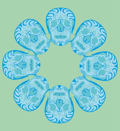 tribal tattoo skull vector artの写真素材