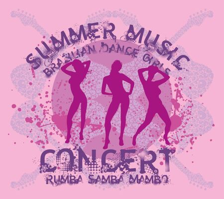 samba dance girls vector artの写真素材