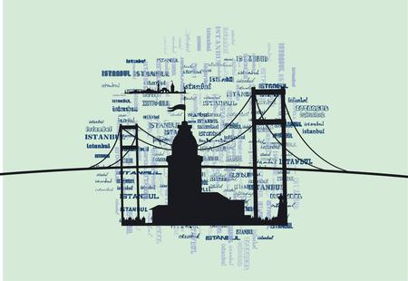 istanbul city vector artのイラスト素材