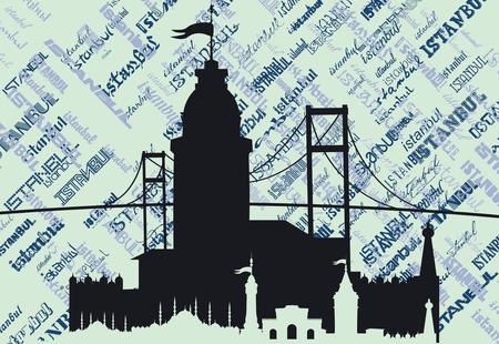 istanbul city vector artのイラスト素材