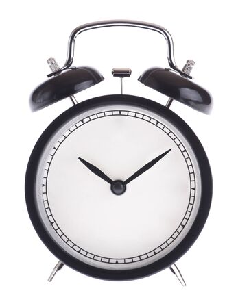 Alarm clock without dial isolated on white backgroundの写真素材