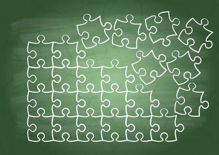 on a school blackboardのイラスト素材