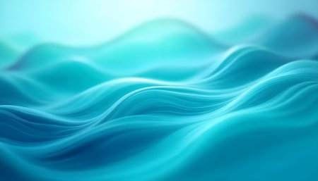 abstract blue background with smooth lines and waves, 3d renderingの素材