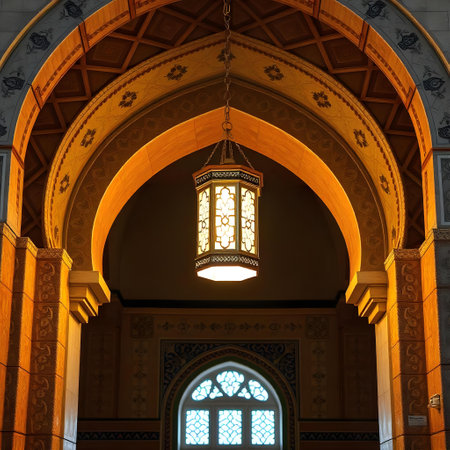 Interior of the Grand Mosque in Tbilisi, Georgia.の素材