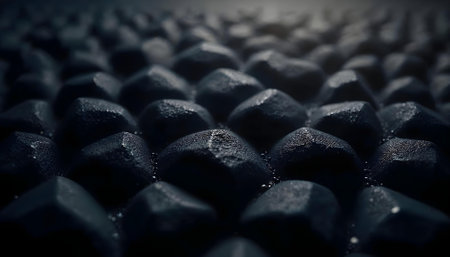 Abstract background of black carbon fiber. 3d rendering, 3d illustration.の写真素材