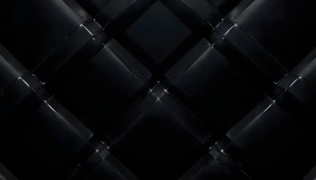 Luxury black leather upholstery background. 3d render