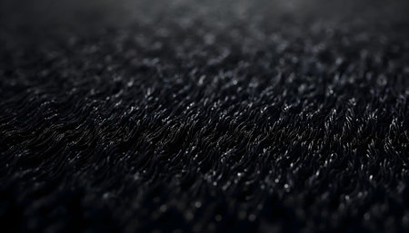 Close-up of a black carpet. Abstract background and texture.の写真素材