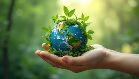 earth in human hands, the concept of ecology and environment protection.の写真素材