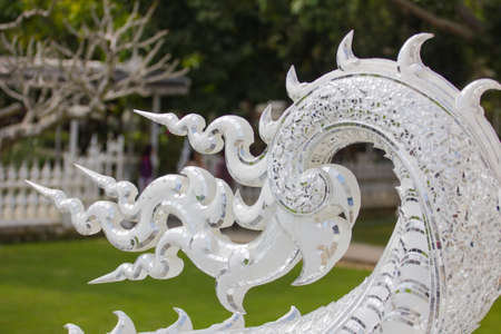 banister of temple in a form of snakeの写真素材