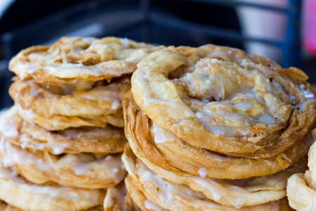 crispy roties with sweetened condensed milkの写真素材