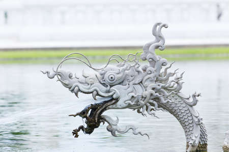 Dragon fish are animals in Thai novel, in public parkの写真素材