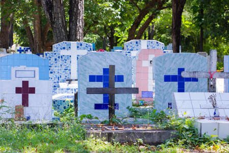 Tombs for Christians, with tombstonesの素材