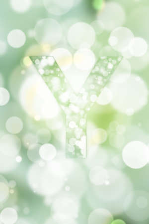 green bokeh english alphabet background, bluredの写真素材