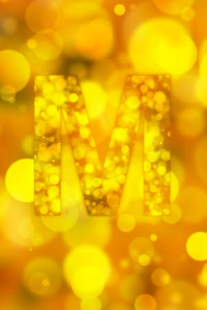 orange bokeh english alphabet background, bluredの写真素材