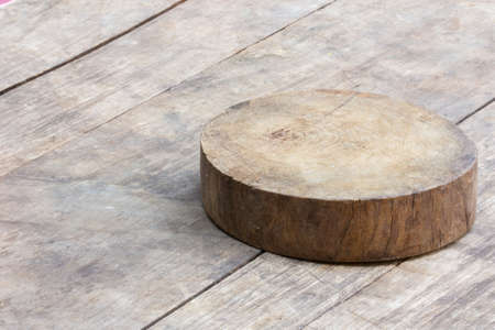 chopping wooden board with copyspaceの写真素材