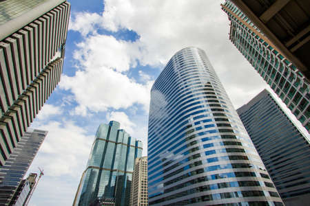 The modern buildings of bangkok city, thailandの写真素材